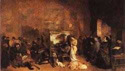 Gustave Courbet Teh Painter's Studio; A Real Allegory France oil painting art